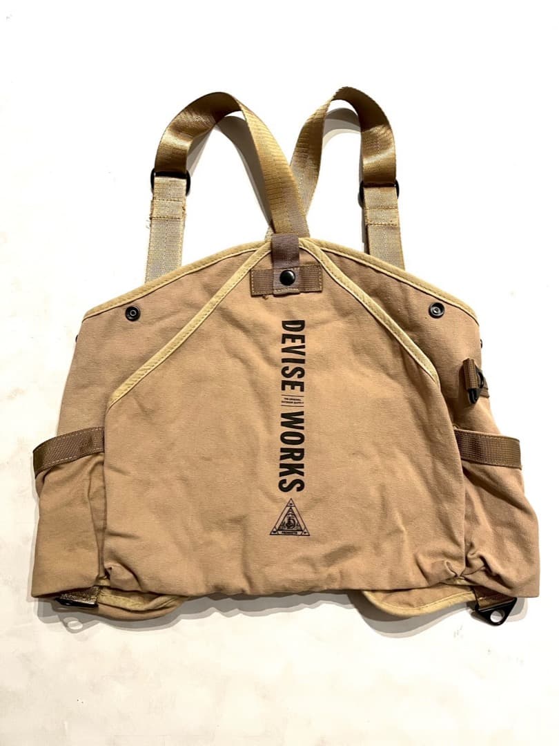 廃盤 デバイスワークス 親子 キャンプベスト ベージュセット