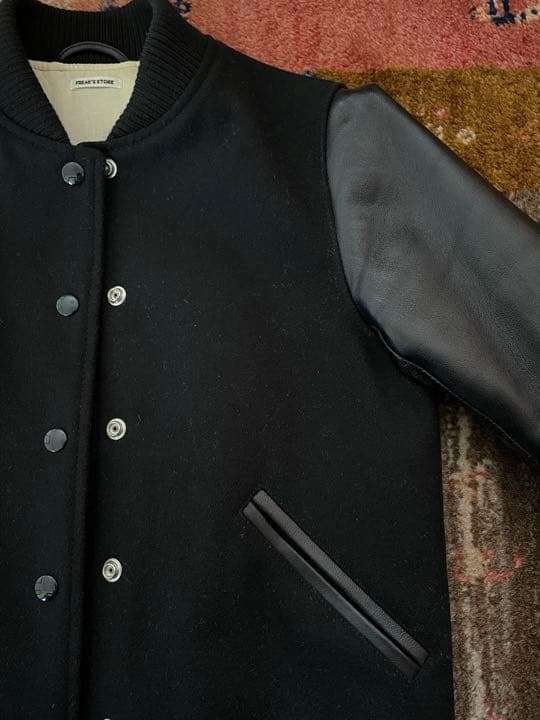 FREAK'S STORE スタジャン ウール レザー ブラック