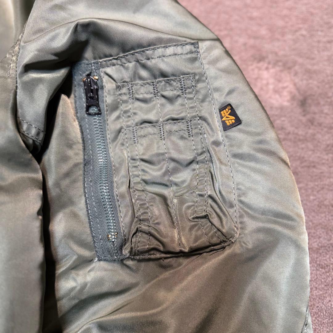【USA製】 アルファ MA-1 90s フライトジャケット リバーシブル 短丈