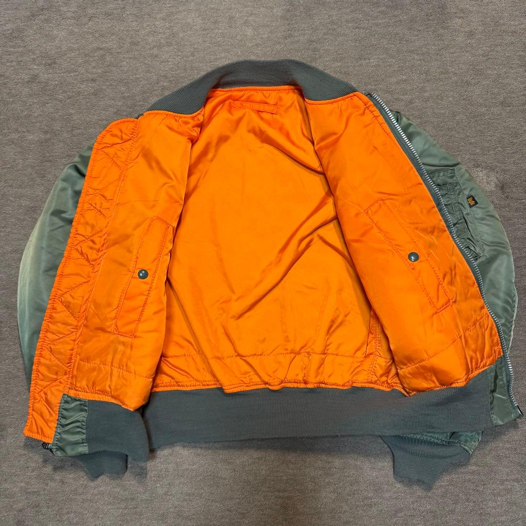 【USA製】 アルファ MA-1 90s フライトジャケット リバーシブル 短丈