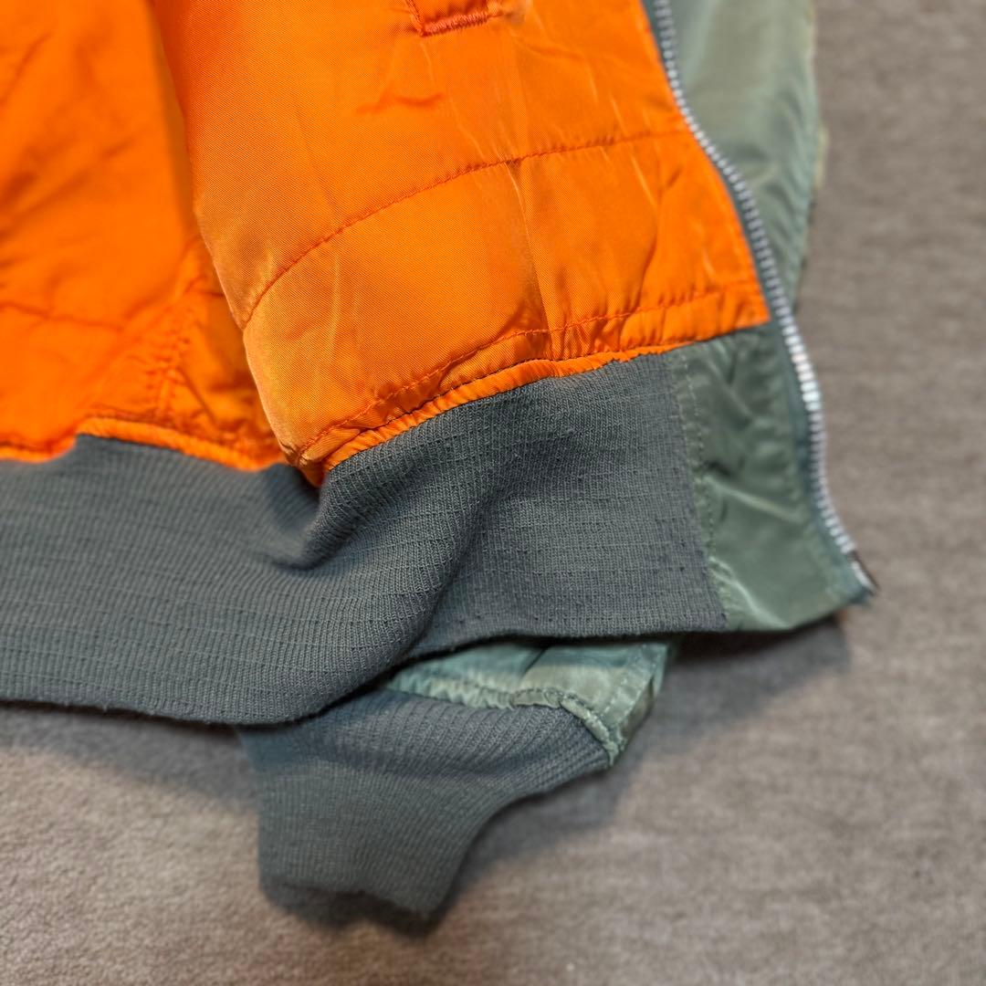 【USA製】 アルファ MA-1 90s フライトジャケット リバーシブル 短丈