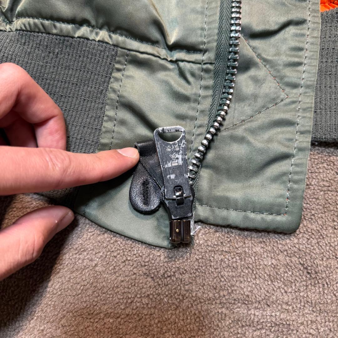 【USA製】 アルファ MA-1 90s フライトジャケット リバーシブル 短丈