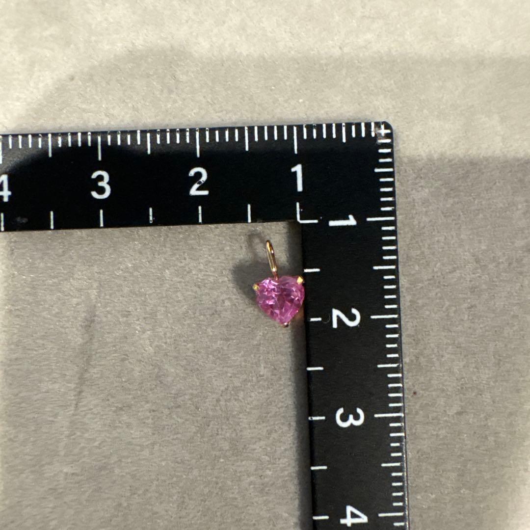 ニ*コ様 ピンクサファイア　ハート型ネックレストップ　k18 0.60ct