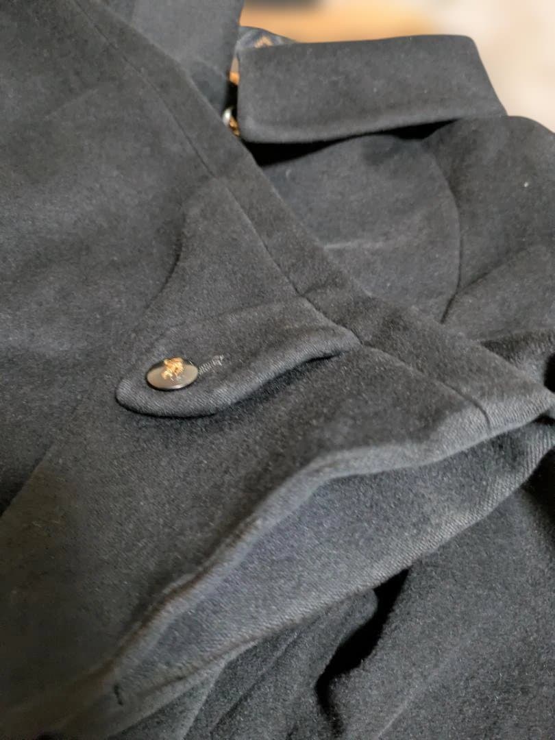 BURBERRYS　バーバリー　ステンカラーコート　ブラック　アンゴラ