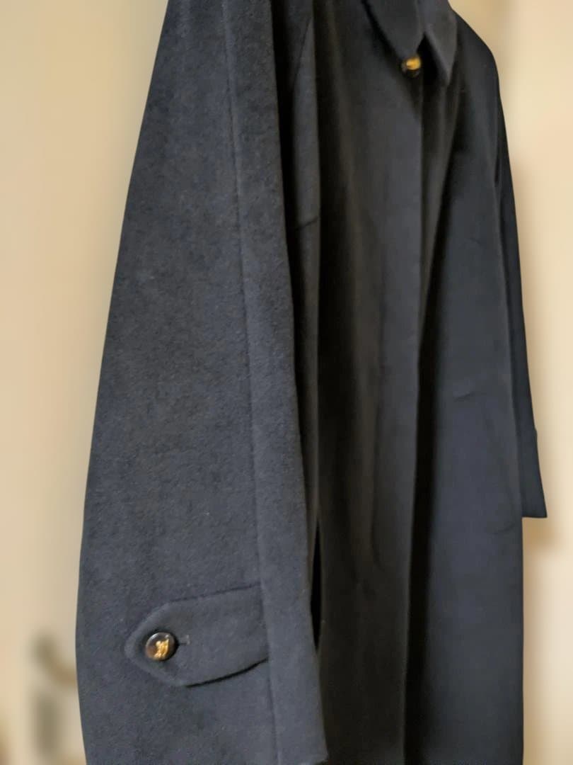 BURBERRYS　バーバリー　ステンカラーコート　ブラック　アンゴラ