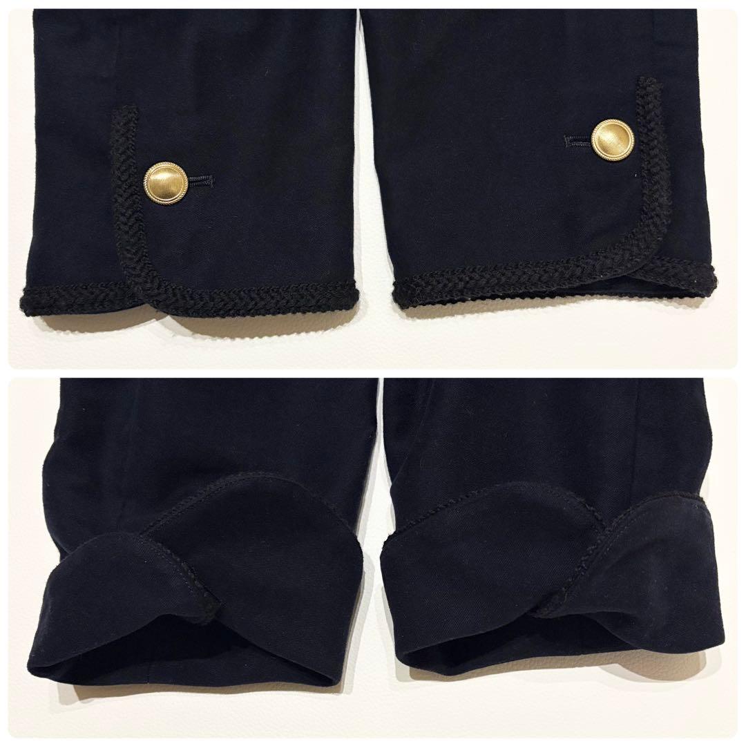 近年モデル✨DES PRÉS デプレ 金ボタン ノーカラージャケット　ネイビー