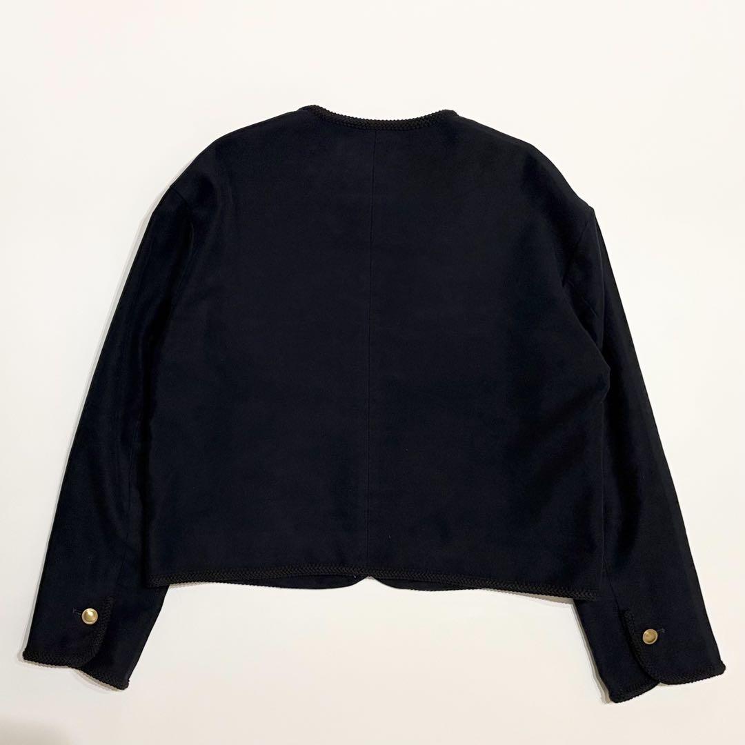 近年モデル✨DES PRÉS デプレ 金ボタン ノーカラージャケット　ネイビー