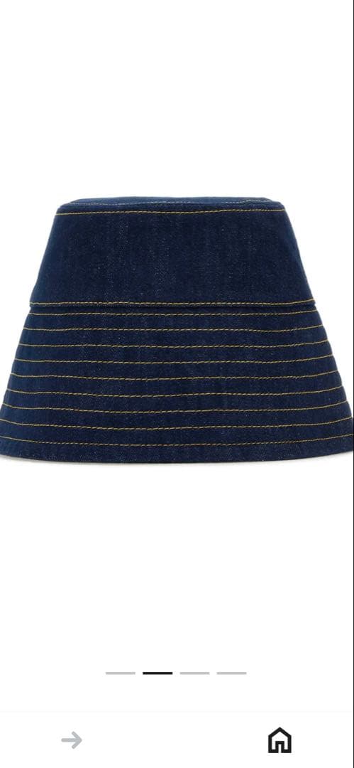 PATOU バケットハット ネイビー ストライプ