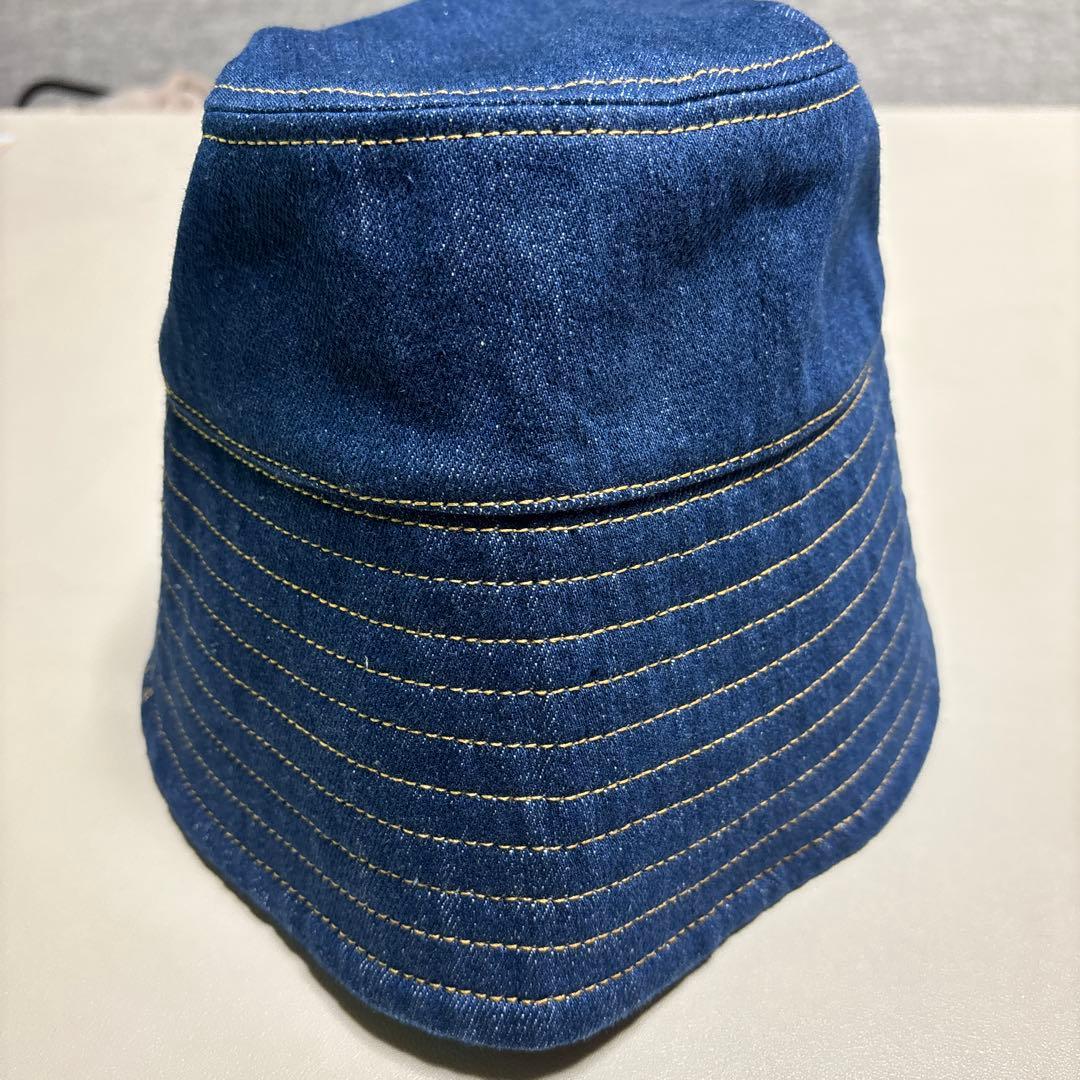 PATOU バケットハット ネイビー ストライプ