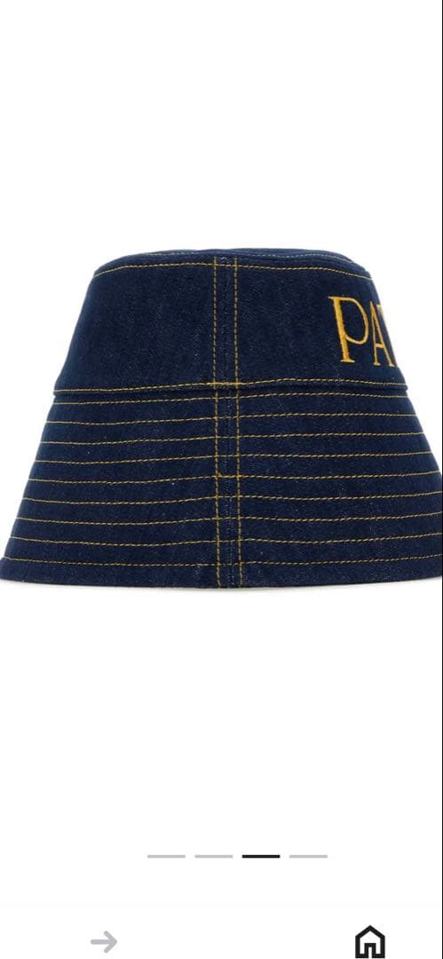PATOU バケットハット ネイビー ストライプ