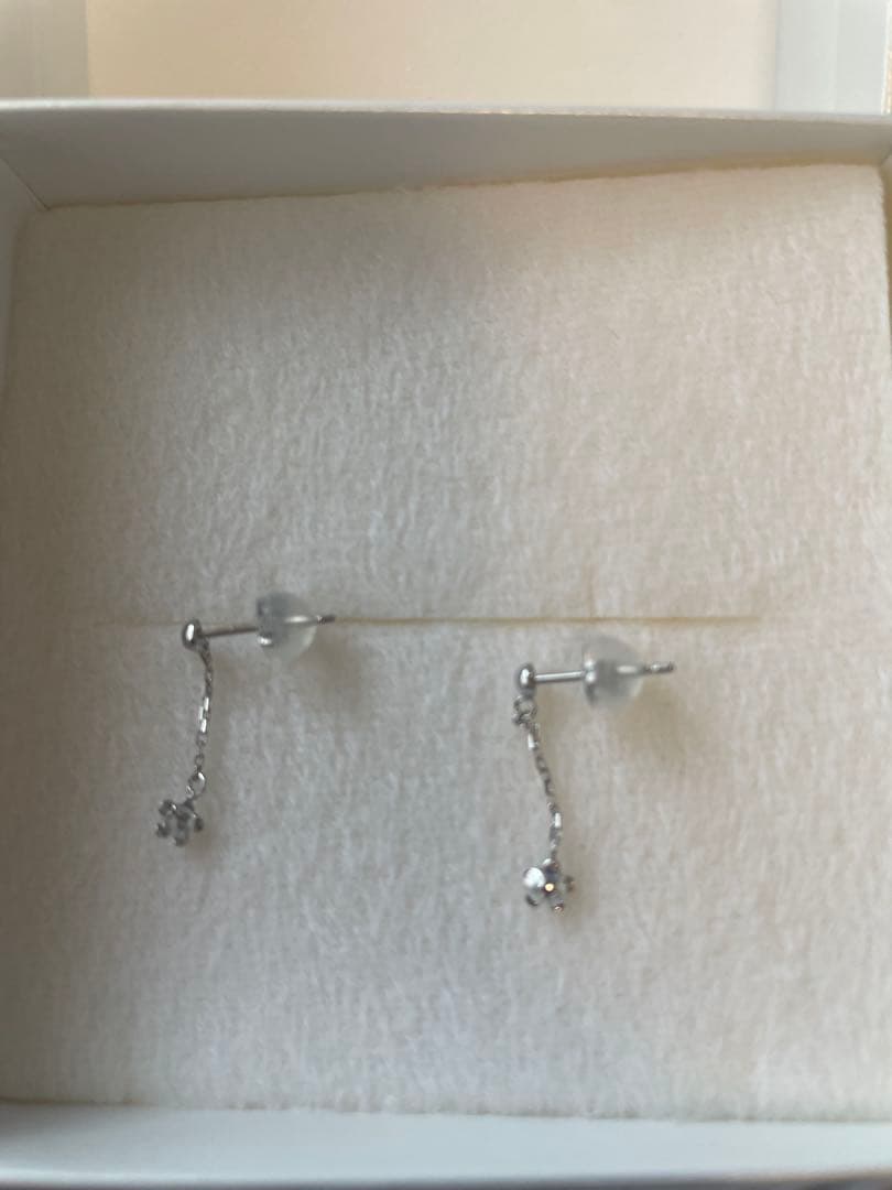 Samantha Tiara K10 WG チェーン　ピアス　3月誕生石　新品