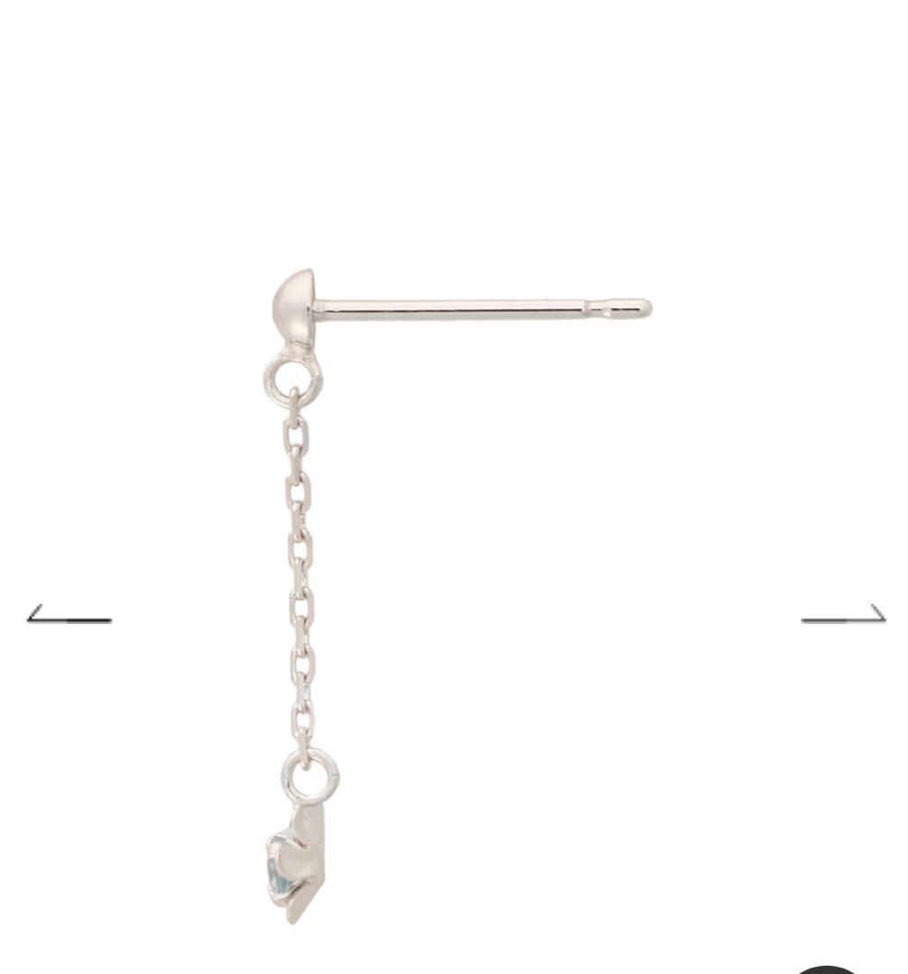 Samantha Tiara K10 WG チェーン　ピアス　3月誕生石　新品