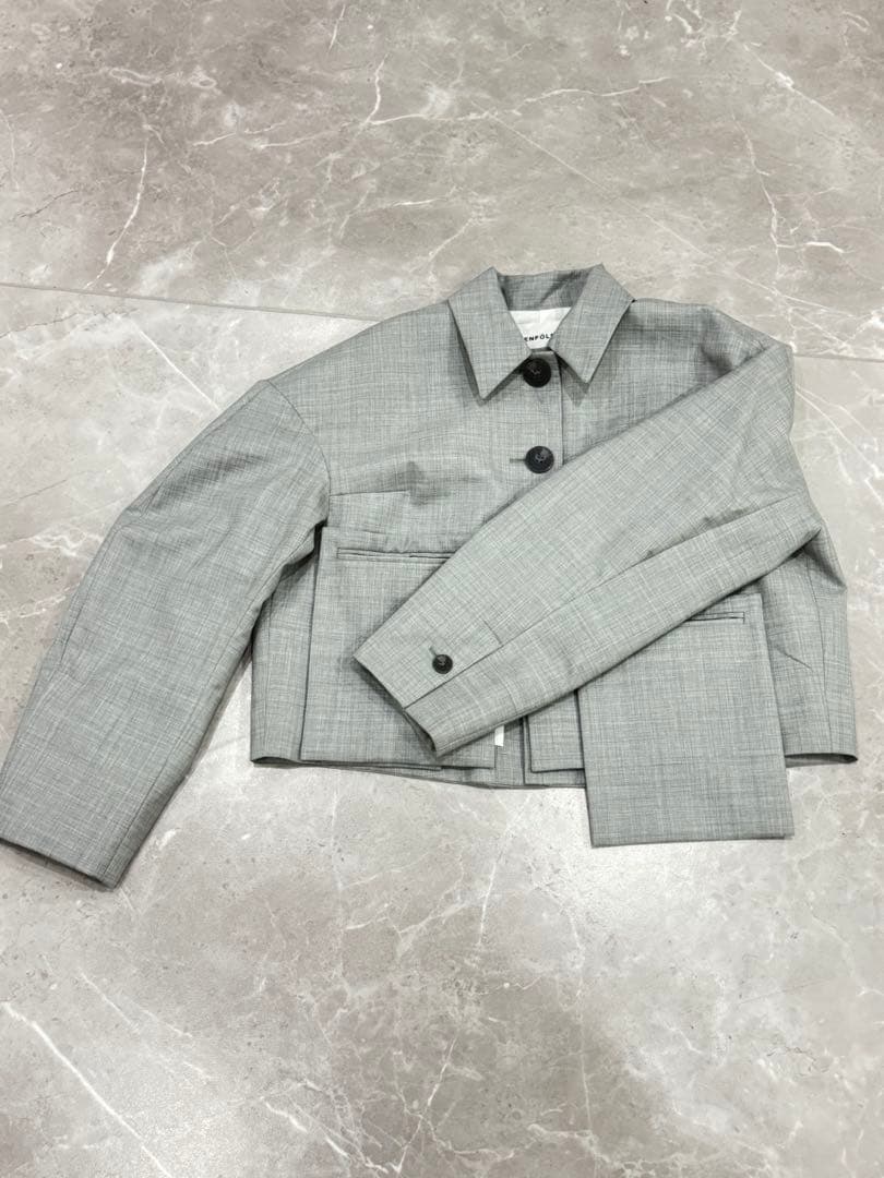 ENFÖLD（エンフォルド）ショートジャケット／サイズ38／グレー