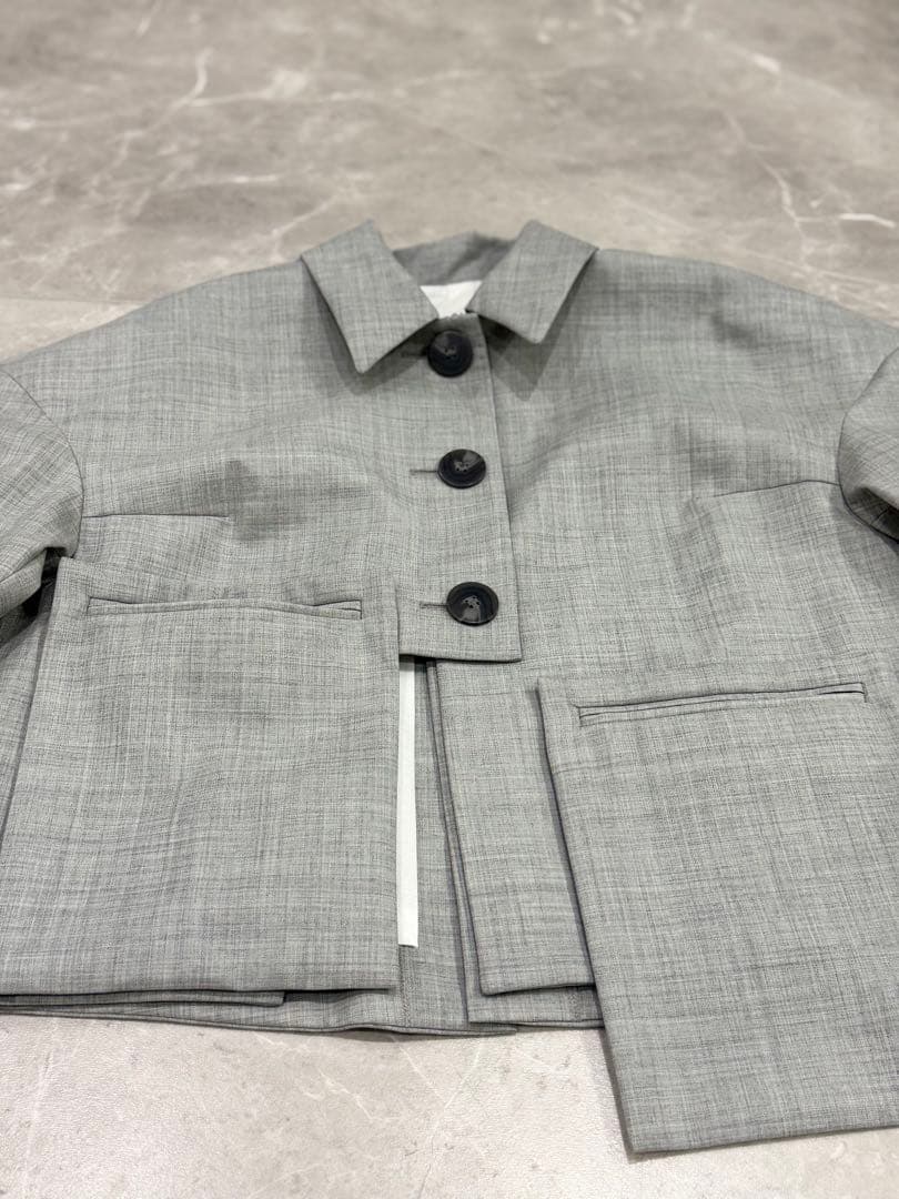 ENFÖLD（エンフォルド）ショートジャケット／サイズ38／グレー