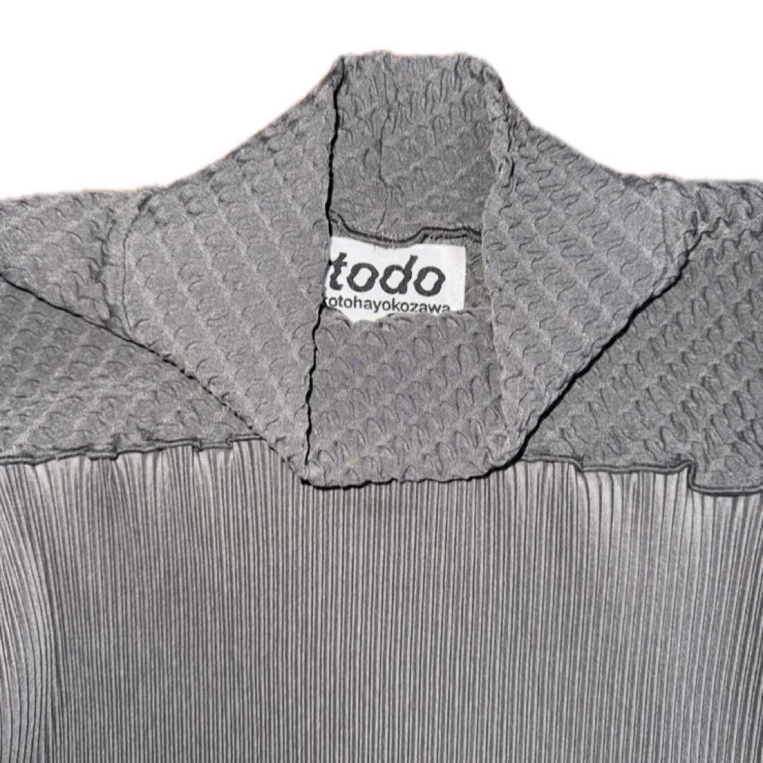 kotohayokozawa todo シュリンクトップス グレー