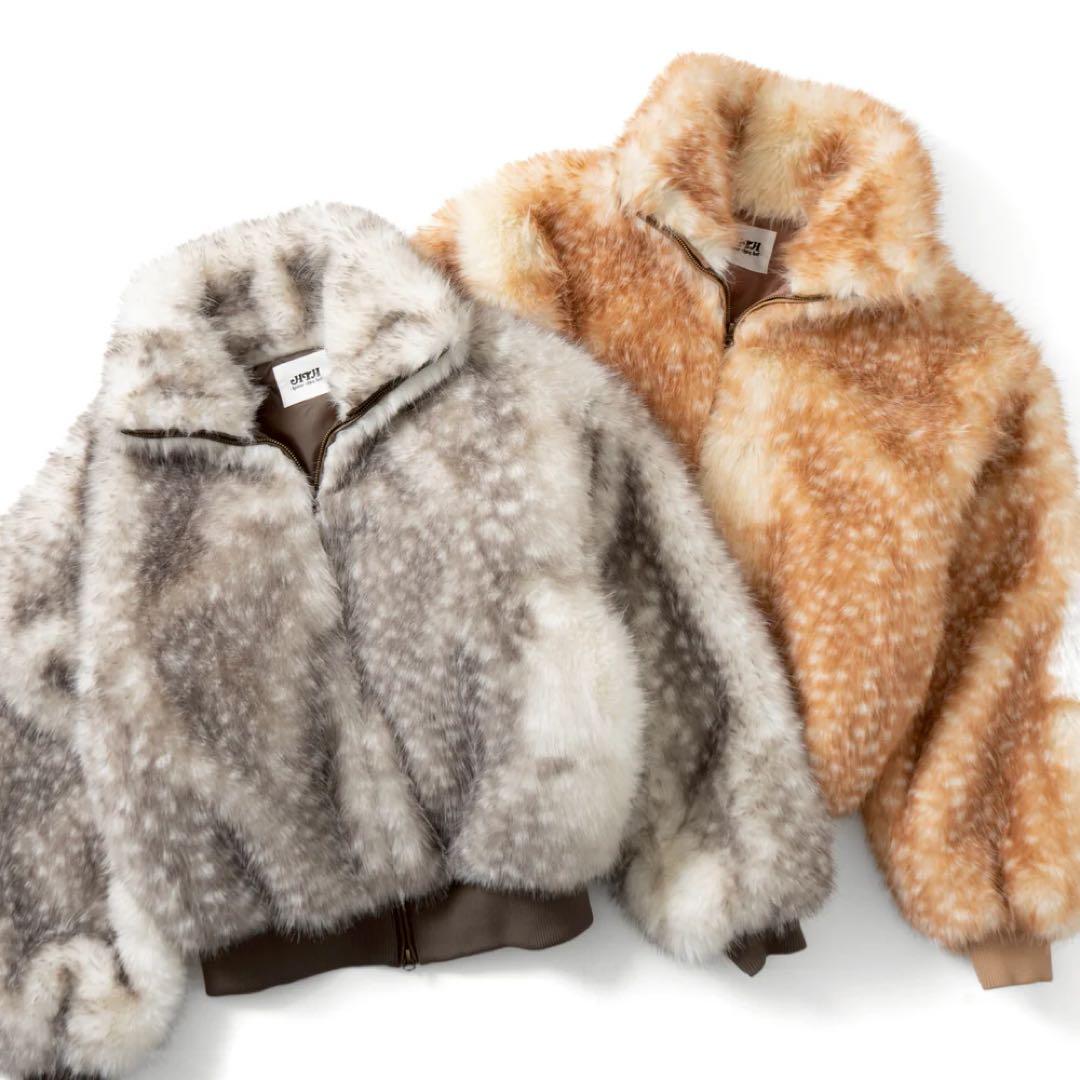 HTH バンビ柄 ファーコート 新品タグ付き