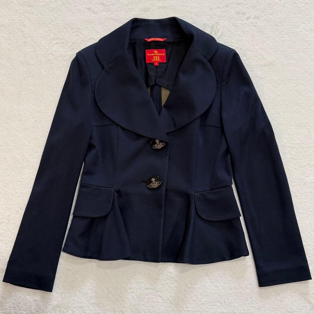 ヴィヴィアンウエストウッドレッドレーベル　ラブジャケット　オーブ釦　ネイビー　M
