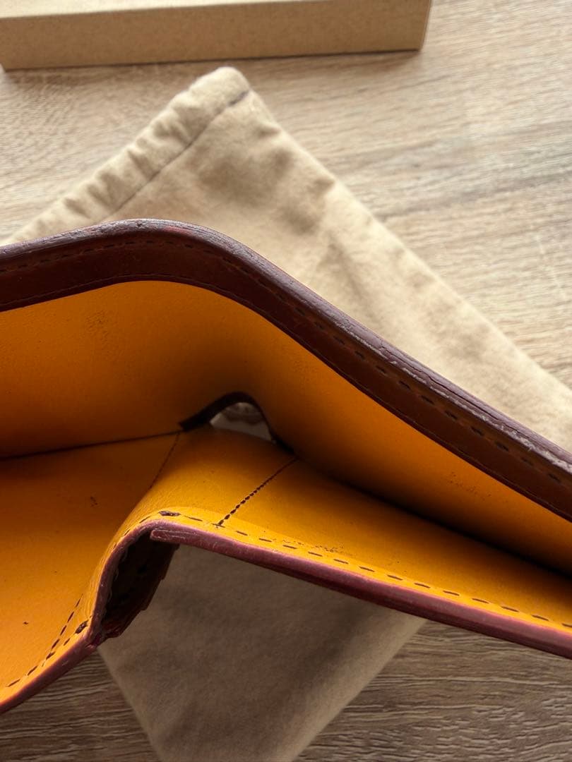 GANZO 二つ折り財布 バーガンディ