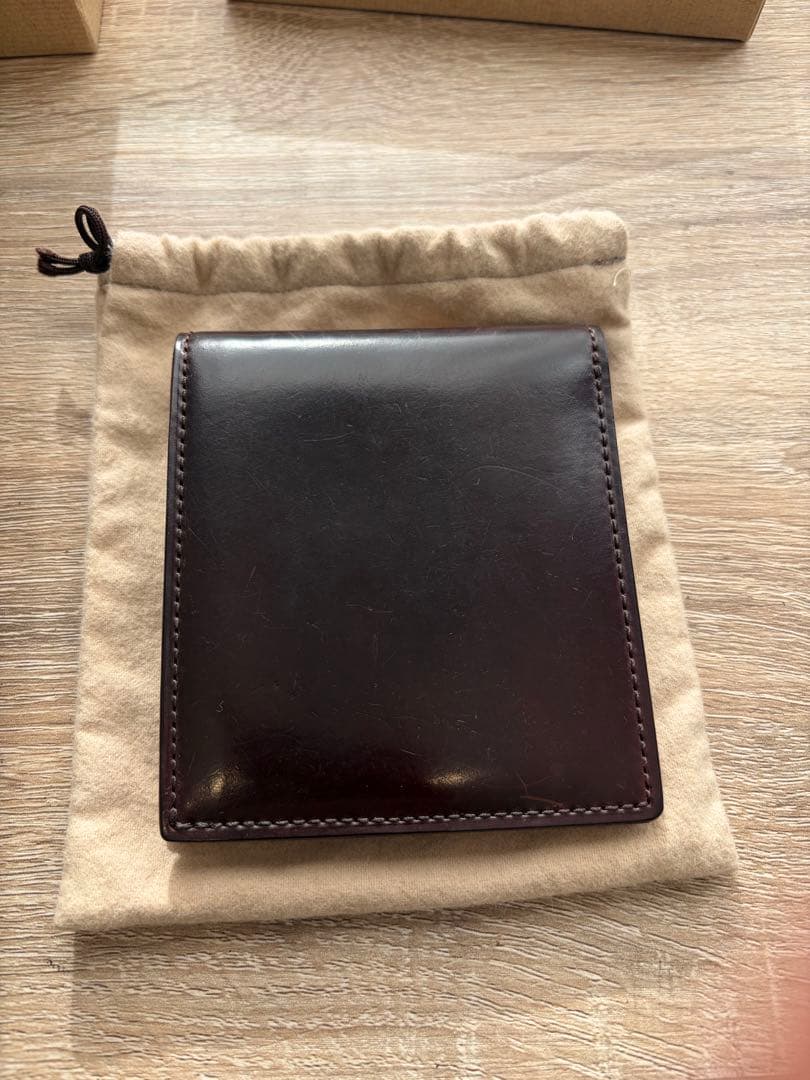 GANZO 二つ折り財布 バーガンディ