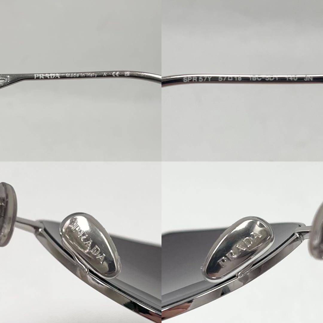 【極美品】PRADA サングラス 三角ロゴ SPR57Y 57□18 ケース付き