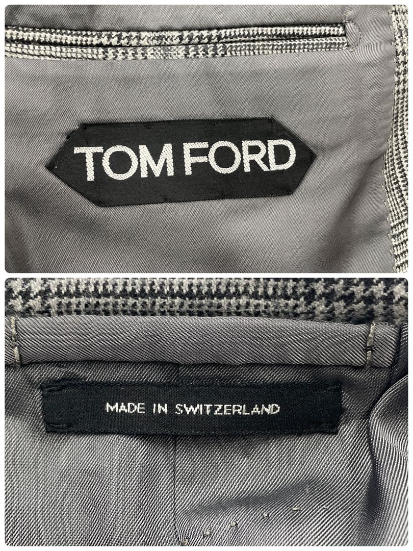 L*9様 TOM FORD FIT-Y 3ピース グレンチェック 純正ハンガー付