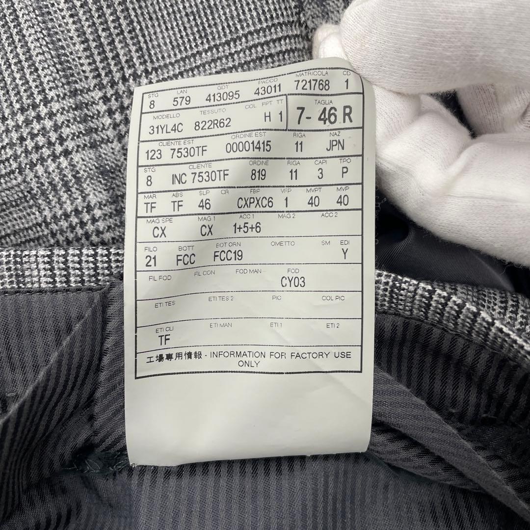 L*9様 TOM FORD FIT-Y 3ピース グレンチェック 純正ハンガー付