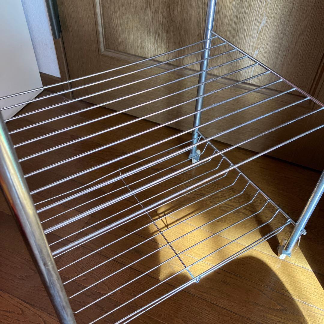 レトロ　花柄　キッチンワゴン