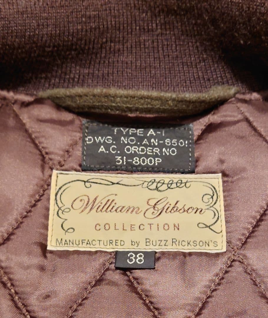 と*し様 バズリクソンズ BuzzRickson's A-1 ウィリアム・ギブソ