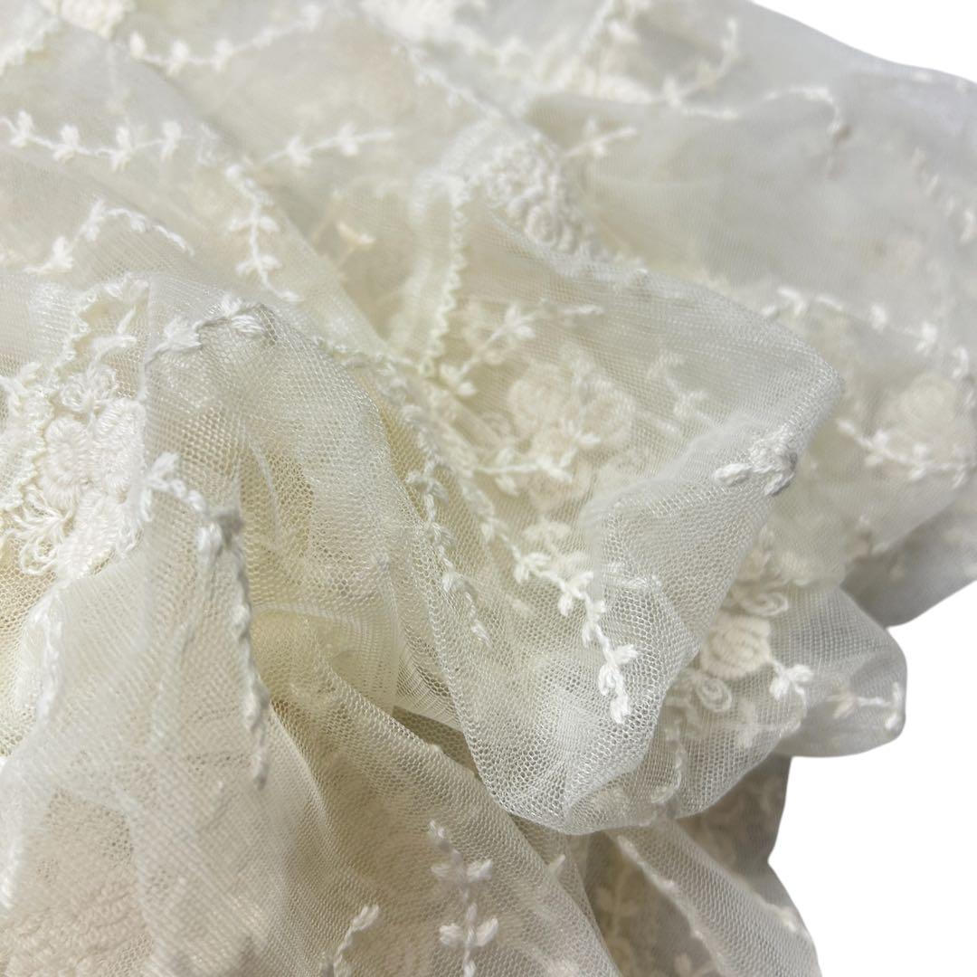 ピンクハウス PINKHOUSE チュールレースベスト チュニック 刺繍