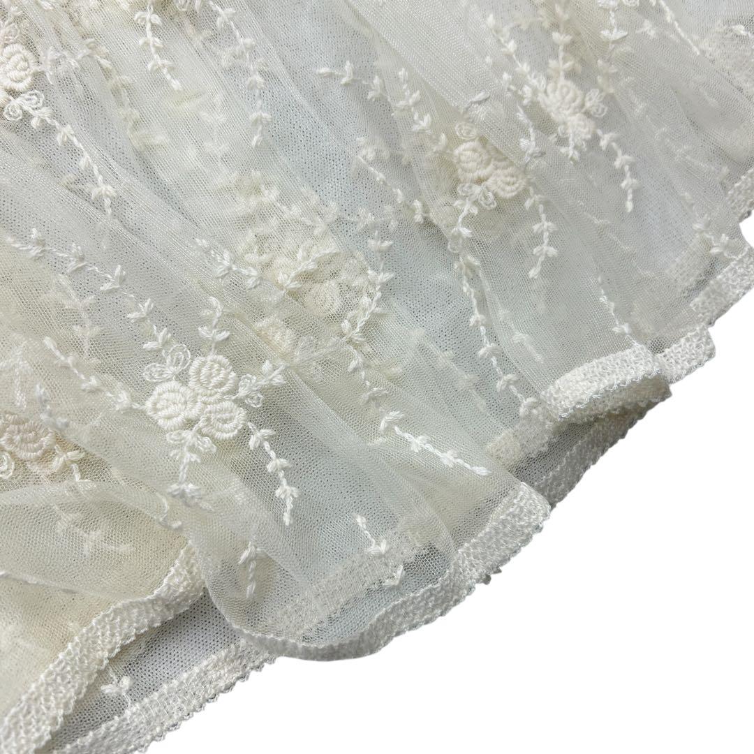 ピンクハウス PINKHOUSE チュールレースベスト チュニック 刺繍