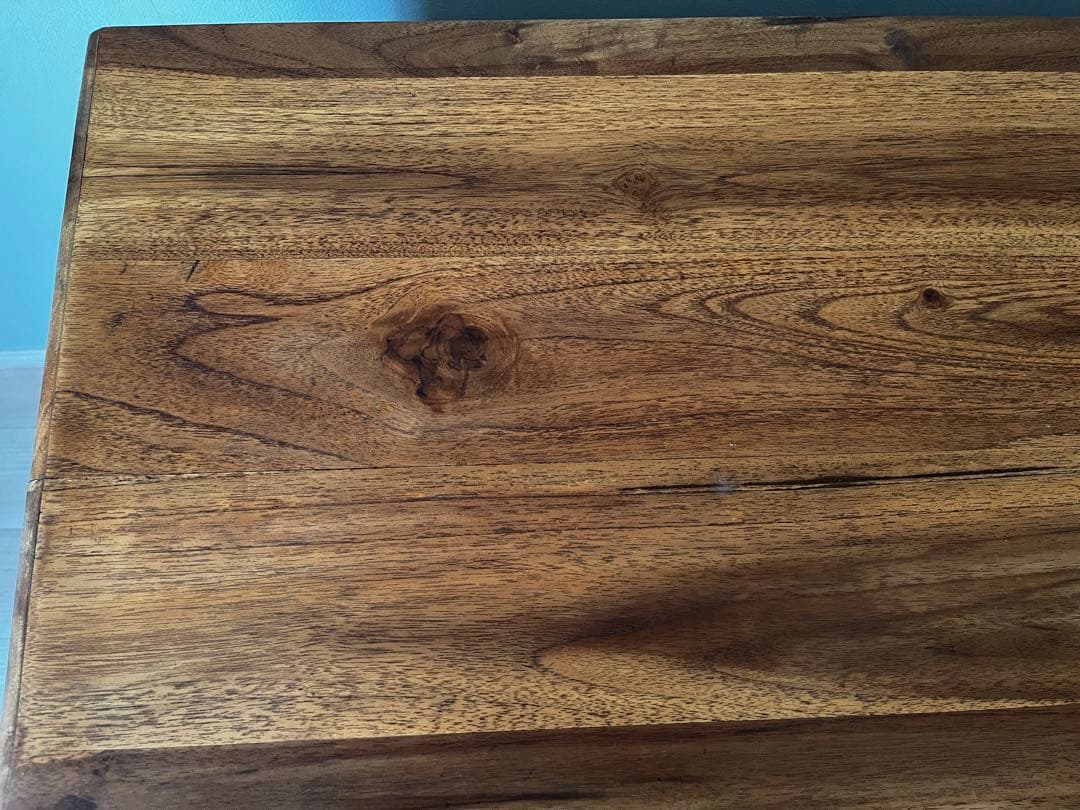 10月末まで【送料込】ヴィンテージ調 チーク無垢材コンソール チェスト 店舗什器