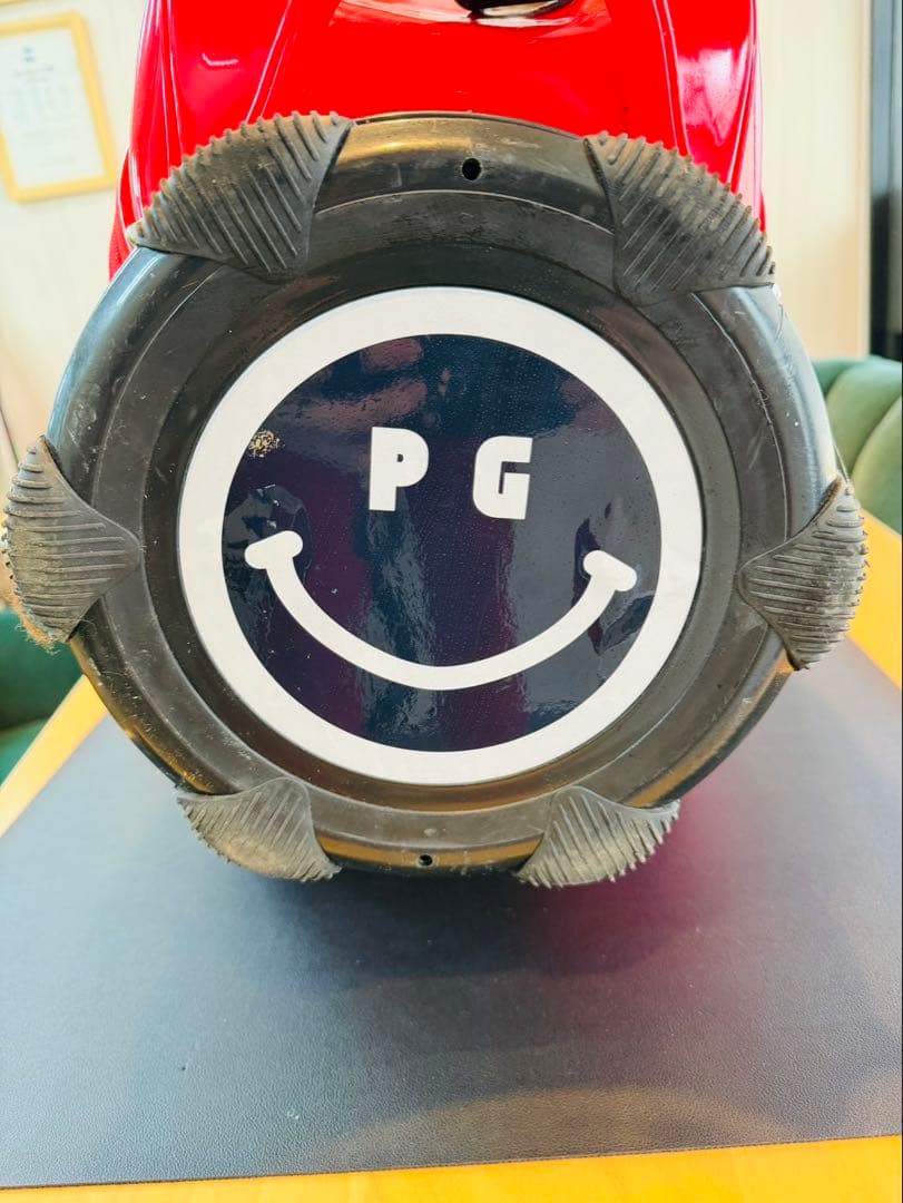 【美品】PEARLY GATES キャディバッグ エナメル パーリー 赤