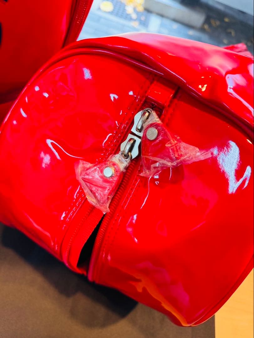 【美品】PEARLY GATES キャディバッグ エナメル パーリー 赤