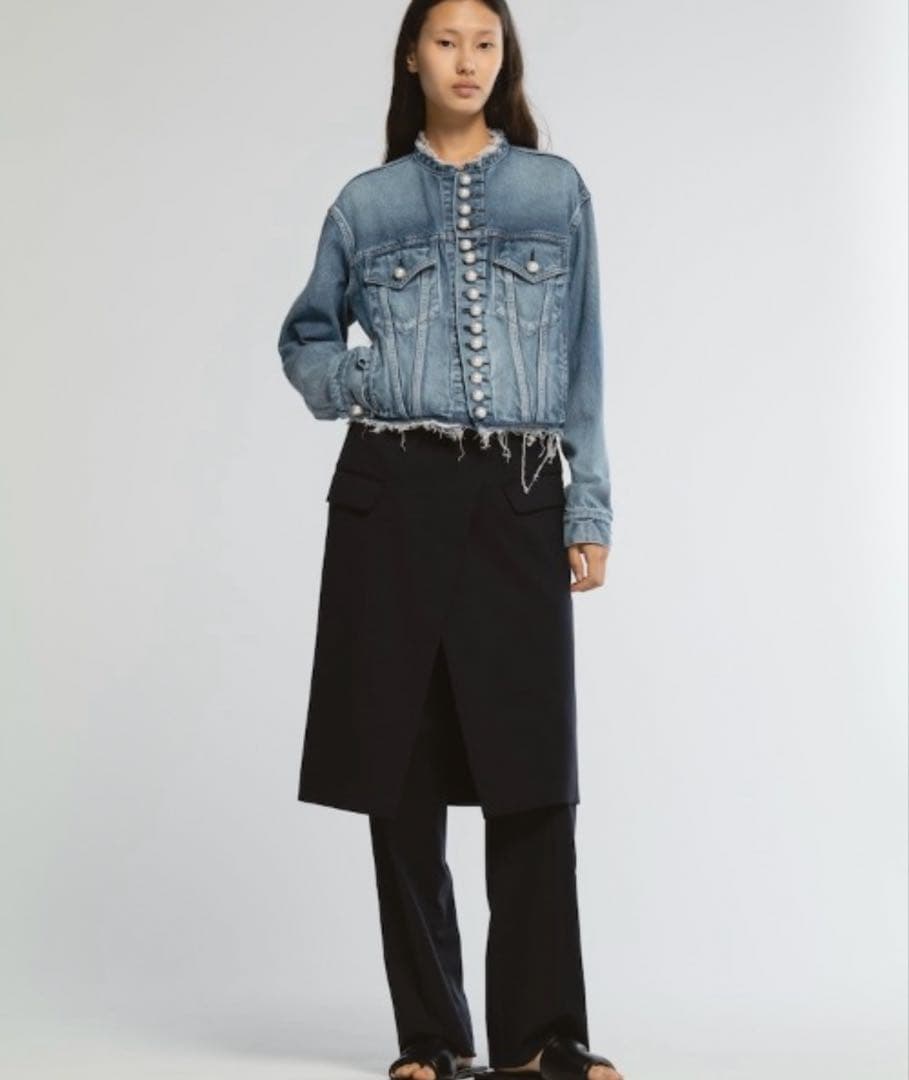 新品 25AW CINOH デニム パールボタン ジャケット チノ