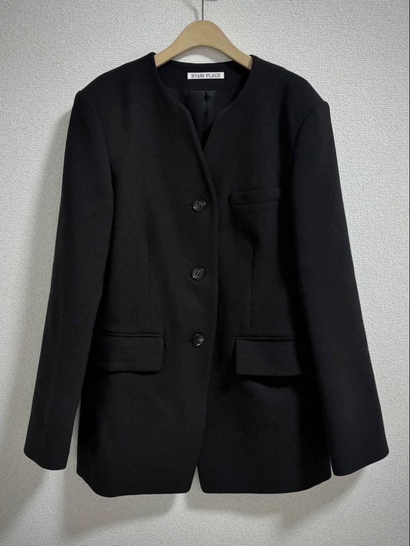 plage RIAM シェイプノーカラージャケット