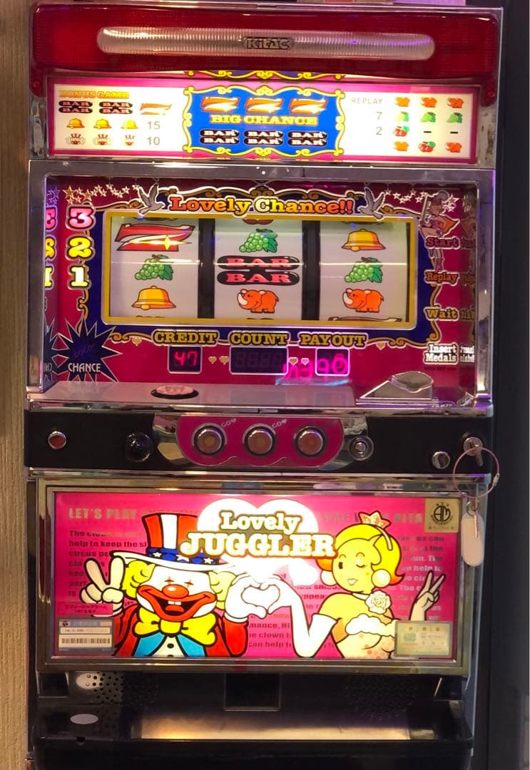 スロットマシン 北電子 家庭用電源 パチスロ実機　ラブリージャグラー