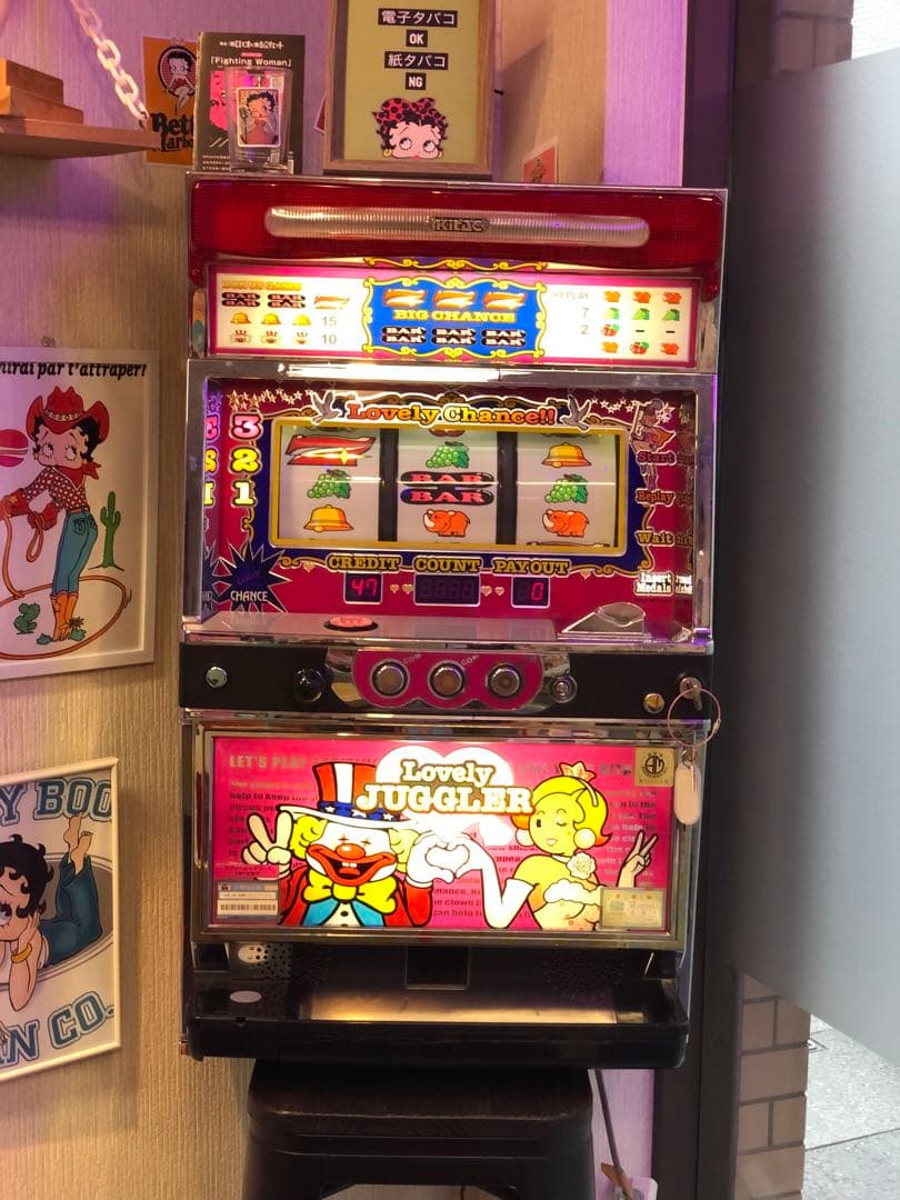 スロットマシン 北電子 家庭用電源 パチスロ実機　ラブリージャグラー