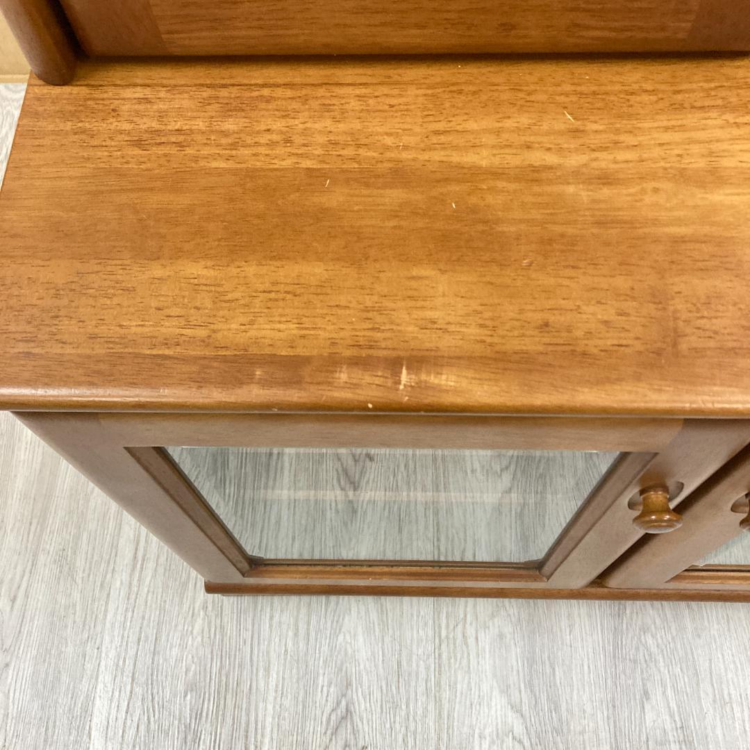 【カリモク】ガラスキャビネット　食器棚　書棚　本棚　飾り棚