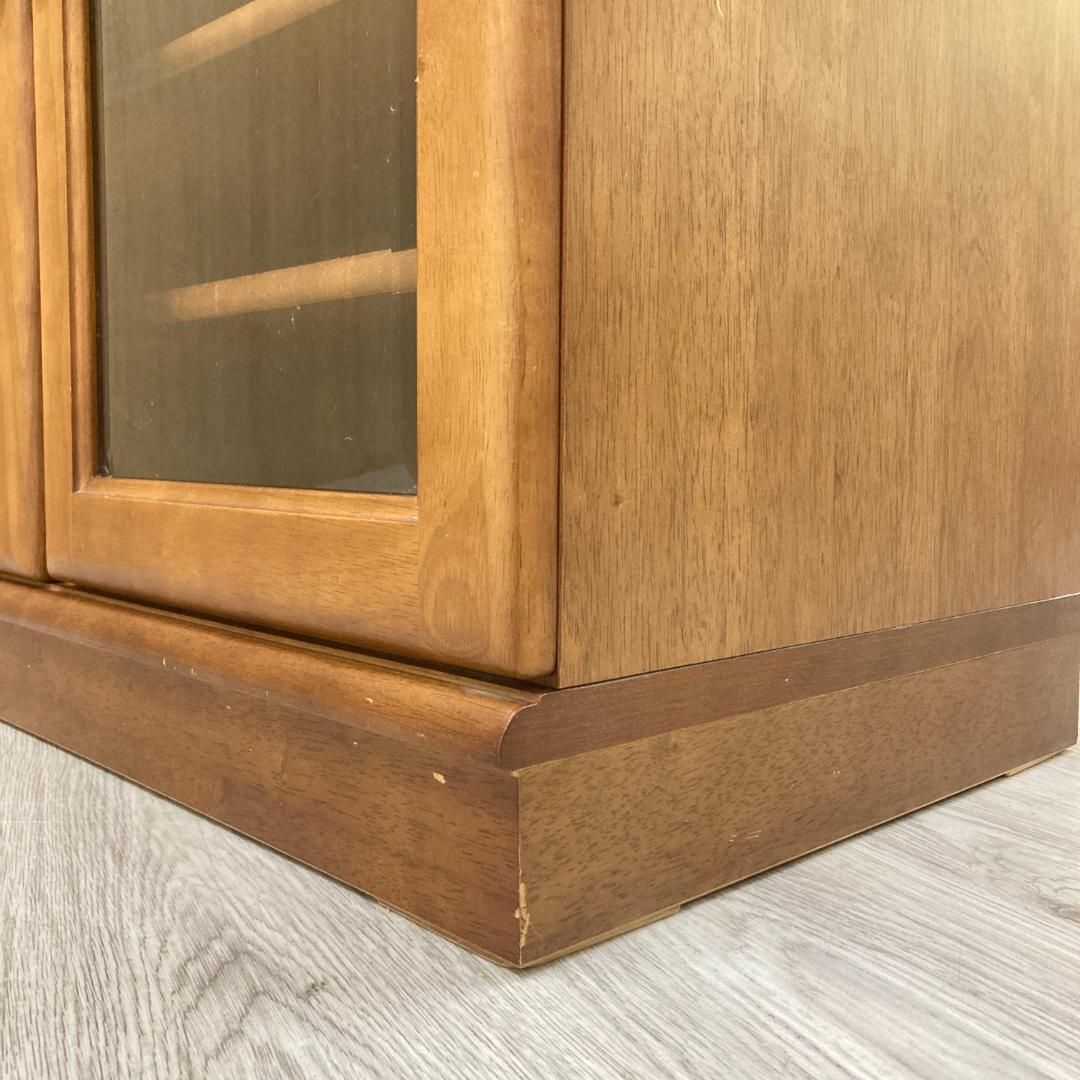 【カリモク】ガラスキャビネット　食器棚　書棚　本棚　飾り棚