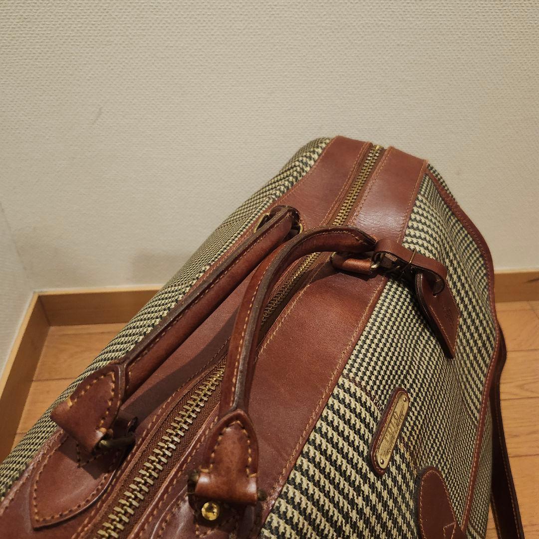 【希少モデル・美品】ポロラルフローレン 特大ボストンバッグ 2way タグ付 茶