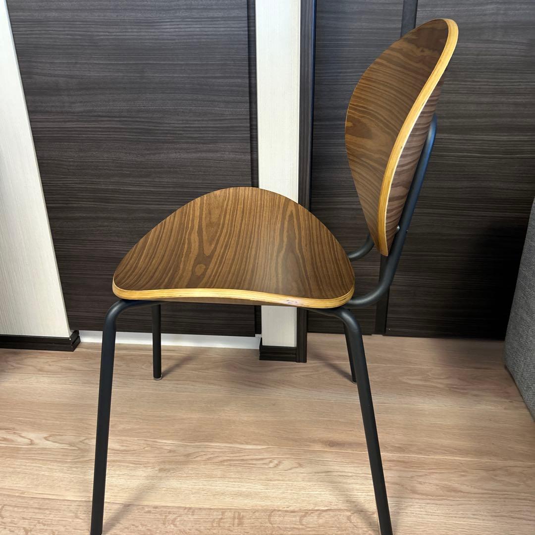 【美品】KANADEMONOチェア　木製ブラウン