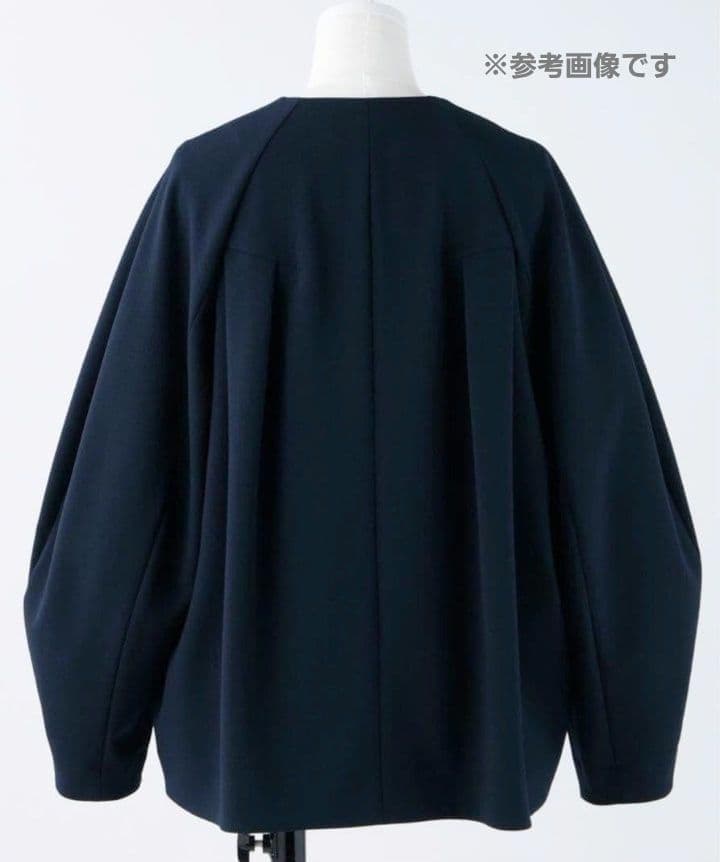 美品 エンフォルド 定価4万2千 タックソリッドジャケット 36 ネイビー 近年