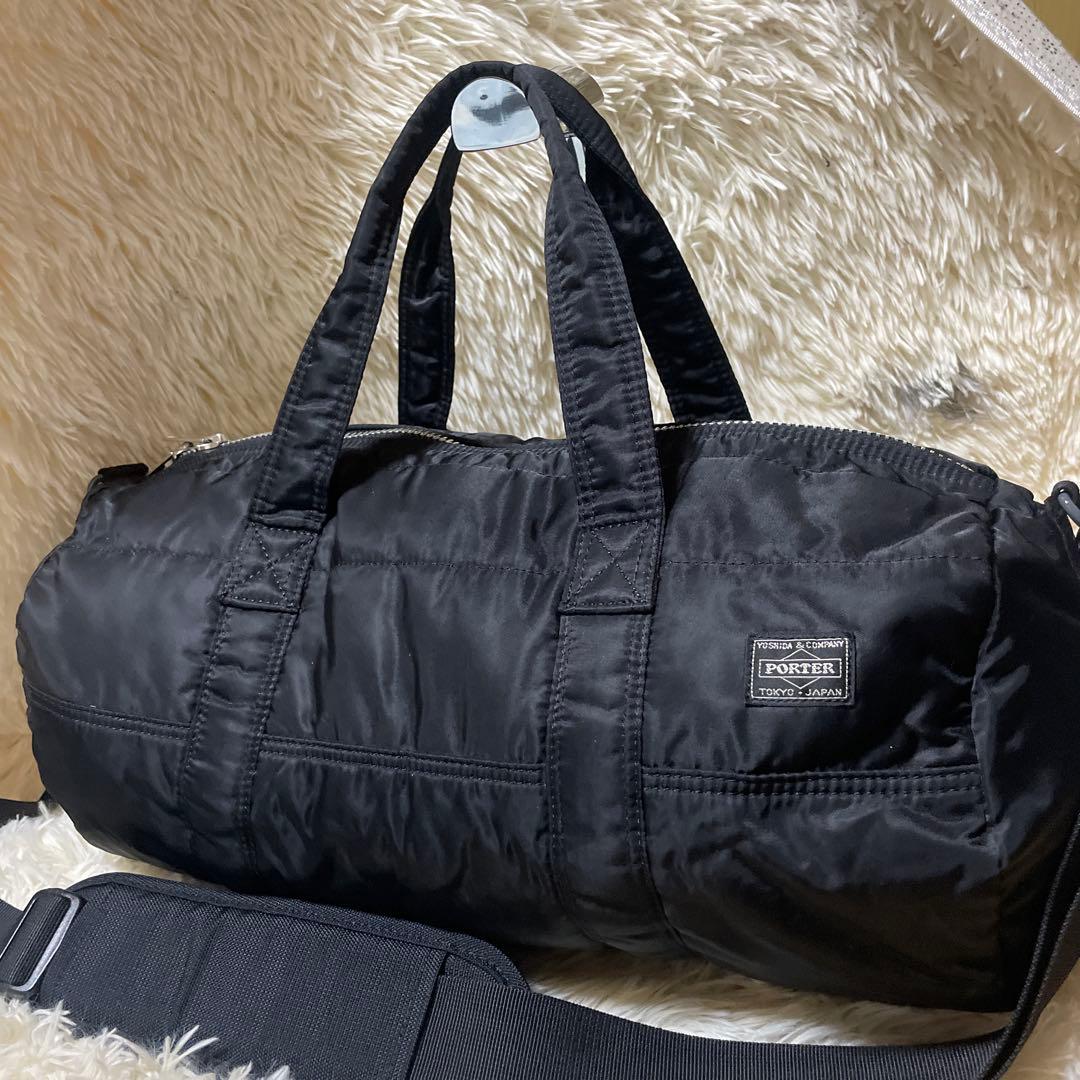 【美品】PORTER ポーター タンカー ボストンバッグ ブラック　大容量