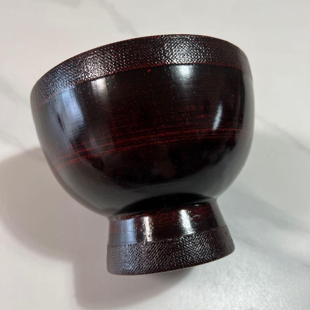 輪島塗 布着 合鹿椀 天然木 削り出し 黒漆 木製 漆塗 漆器 2個セット