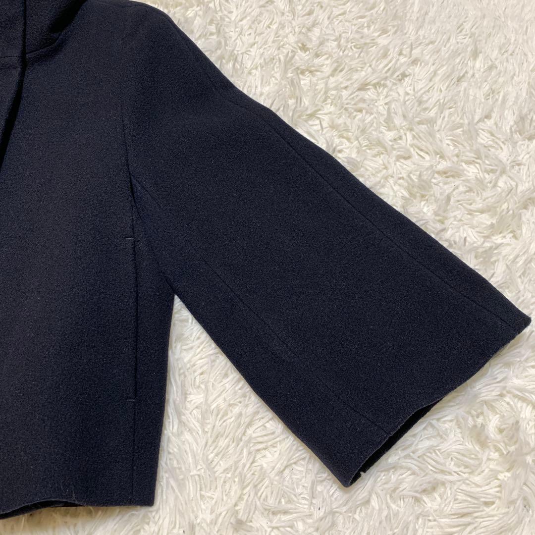 美品✨人気 アナイ ANAYI ウールビーバーショートコート ネイビー