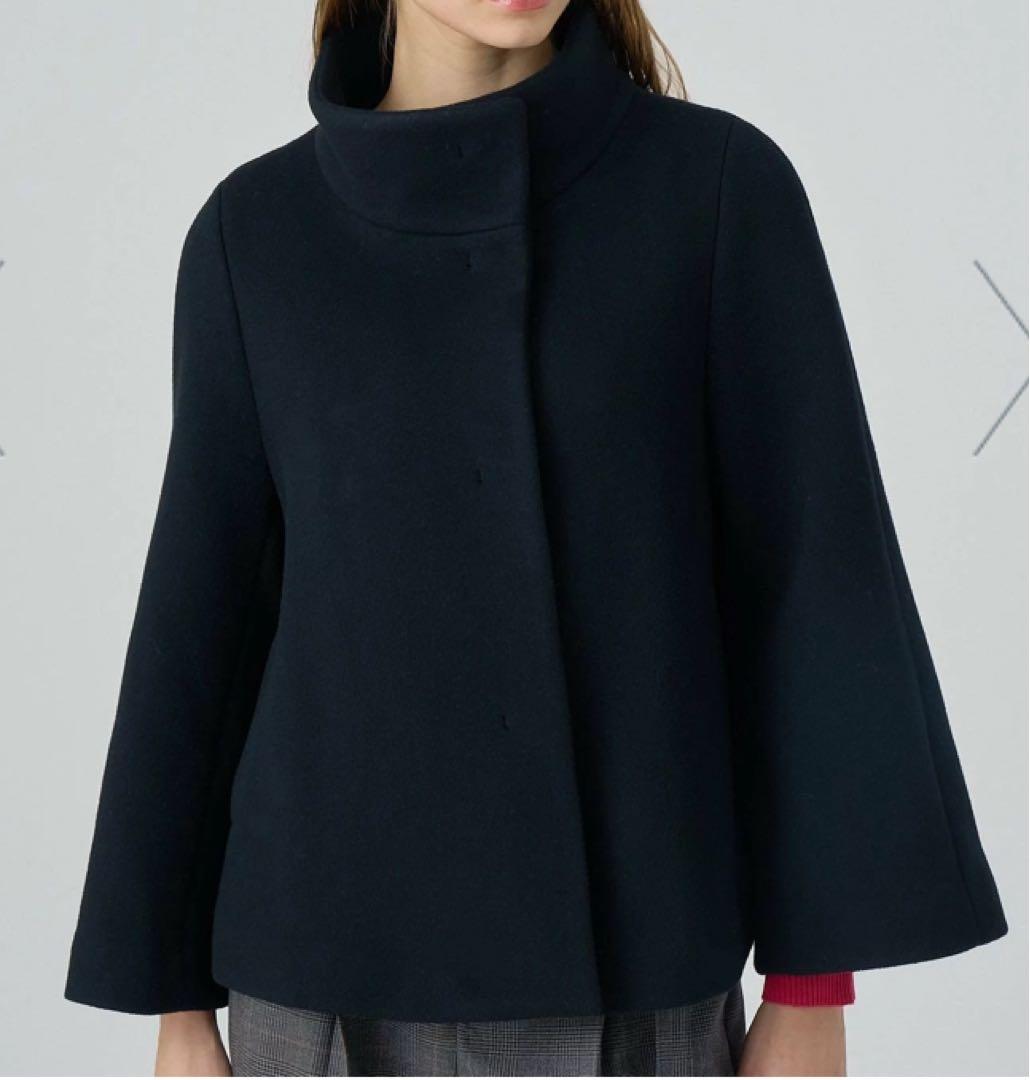 美品✨人気 アナイ ANAYI ウールビーバーショートコート ネイビー