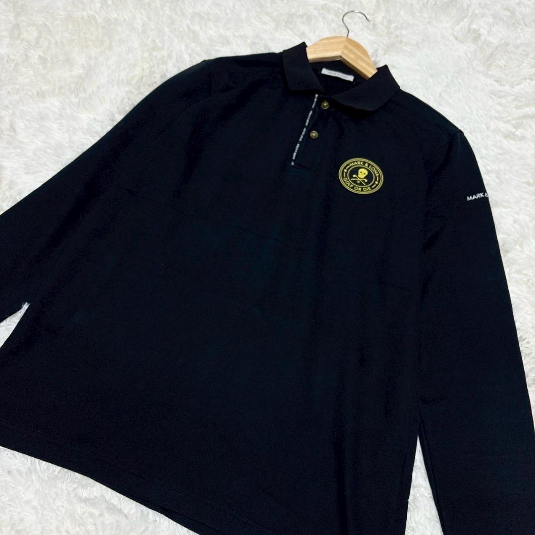 MARK&LONA 黒 長袖ポロシャツ 48 M〜L相当 近年モデル