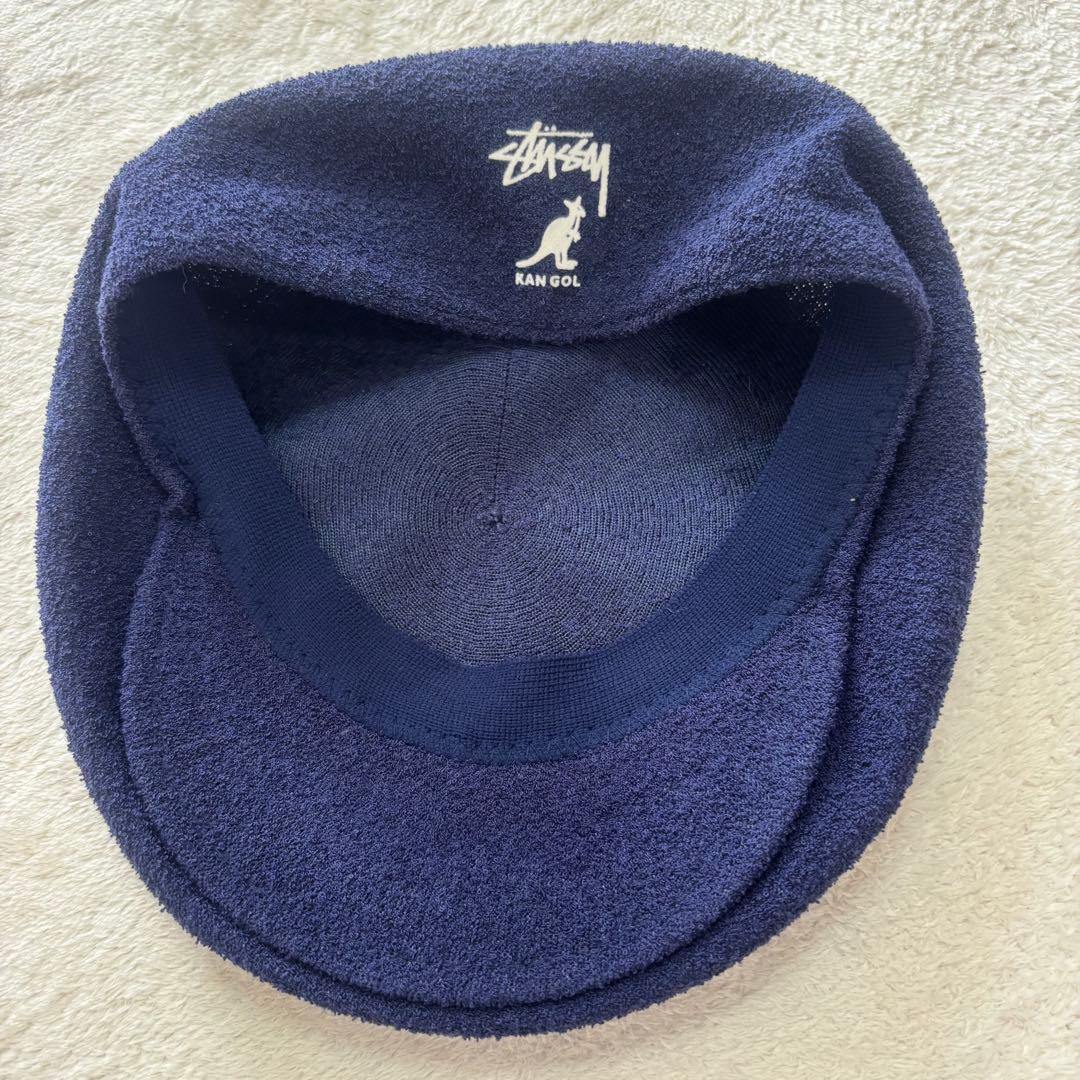 STUSSY × KANGOL ベレー帽 ネイビー　ステューシー　カンガルー