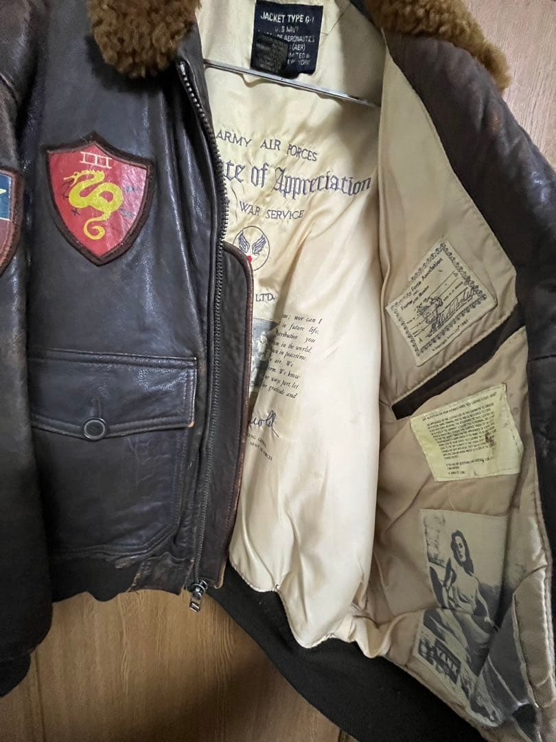 AVIREX ダークブラウン フライトジャケット