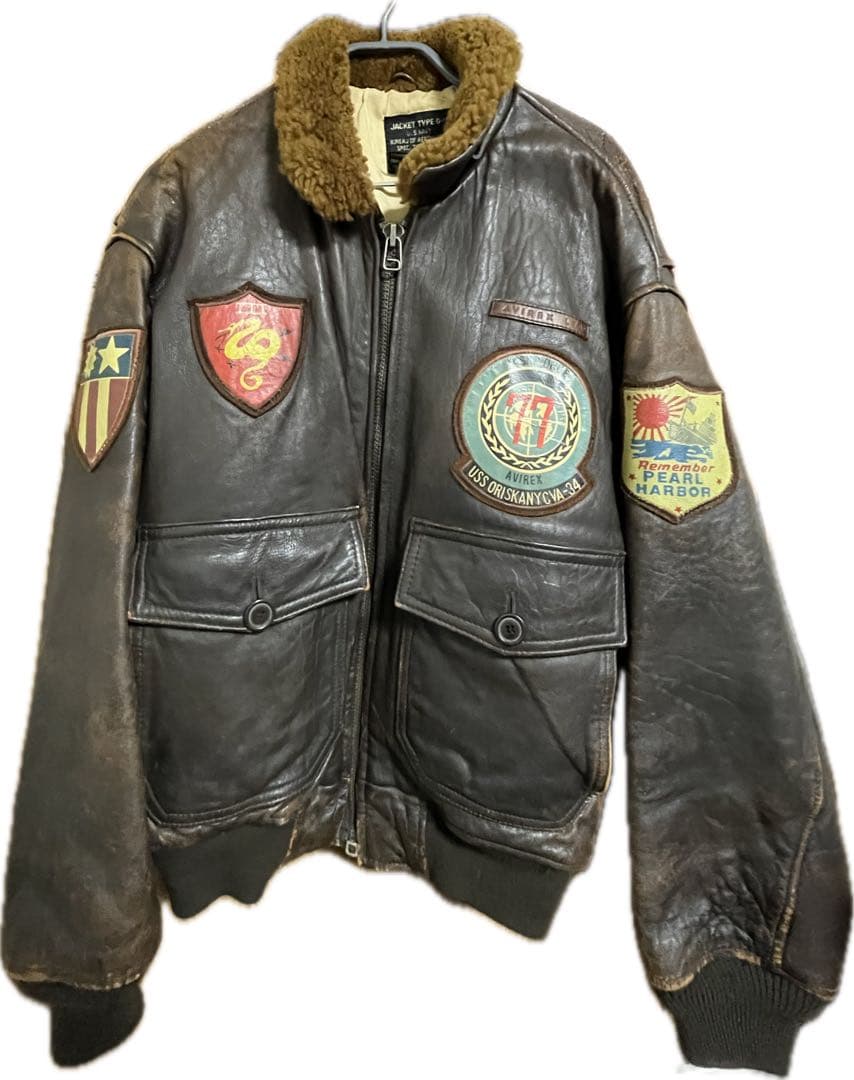 AVIREX ダークブラウン フライトジャケット